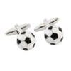 Harvey Makin HM179 Rhodium Plated Cufflinks Footballs