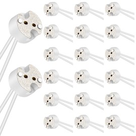 Saillong 20 Pack MR16 Socket G4 LED Halogen Lamp Ceramic Wire Connector Base Socket Adapter G4 MR16 MR11 GU5.3 GU6.35