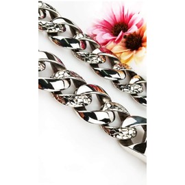 Correas para Perros Collar de Perro Grande de Acero Inoxidable de 32 mm Correa Cadena de Oro Bulldog Pitbull de Gran Calidad-Correa de 32 mm_Correa...