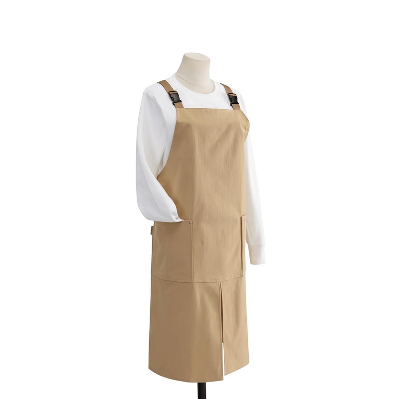 LeafIn WGZ Women's Apron with Pockets, Shoulder Hanging, Long Length,