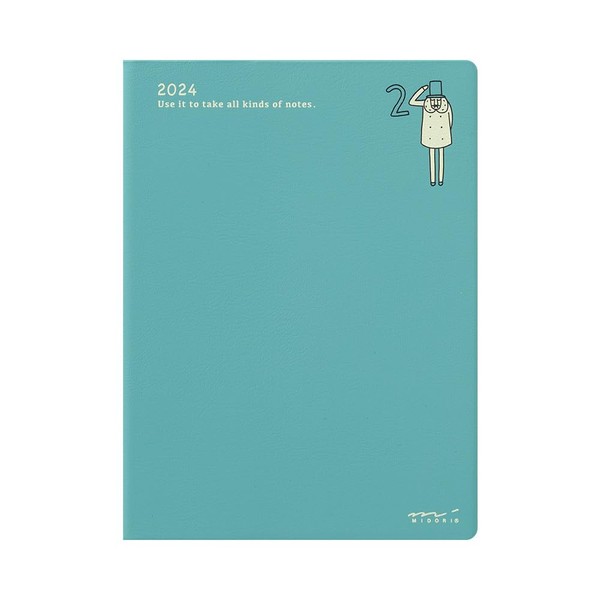 Midori Pocket Diary, 2024, A6, Weekly Old Man Pattern, 22254006 (Begins January 2024)