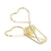 100pcs Binder Clips Heart Style Long Tail Shape Metal Iron