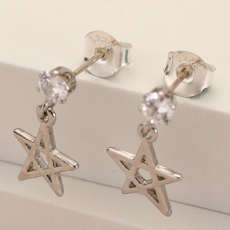Genuine S925 Sterling Silver Earring Backs Replacements for Studs, 12Pcs/6Pairs