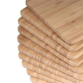BambooMN Bulk Wholesale Premium Bamboo Cheese, Serving & Cutting Board - Small - 7.9" x 5.5" x 0.4" - 30 pcs