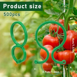 RCYHCY Plant Clips, Pack of 500 Wall Fixings for Plants, Secured Plant Clip, Plant Climbing Aid, Invisible Climbing Plant Clips, Plant Clip Adjustable for Flower, Vine, Vegetables, Tomatoes