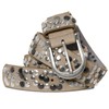 Caspar GU223 Women's Vintage Rivet Belt - beige, size: 95