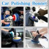 Buffing Bonnets Kit - 12pcs Polishing Bonnets for 9-10 Inch