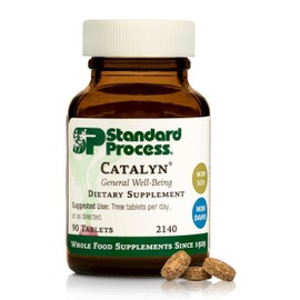 Standard Process Catalyn - Whole-Food Based Foundational Support for General Wellbeing with Vitamins D, C, A & B6, Thiamine, Riboflavin, Magnesium Citrate & More - 90 Tablets