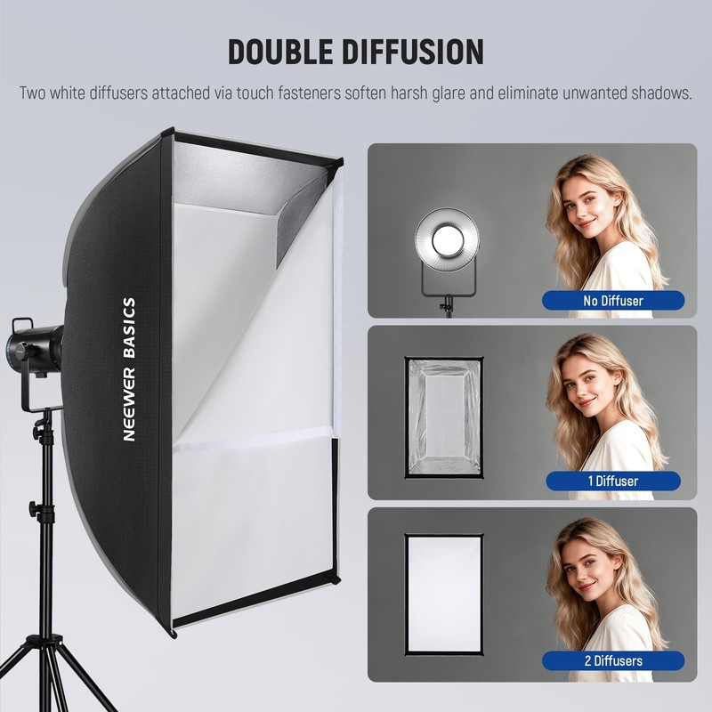 NEEWER Basics Strip Softbox Bowens Mount, 24"x35" Quick Release Soft