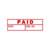 DESKMATE 0273470 PRE-Inked Office Stamp, Paid (Date & Cheque) RED