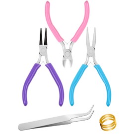 YFFSFDC Handicraft Pliers, Set of 5, Handmade Tools, Resin, Accessories, Tools, DIY Handicraft, Multi-functional, Waterproof, Tip, Durable, High Carbon Steel, Lightweight, Small, Precision, Bending,