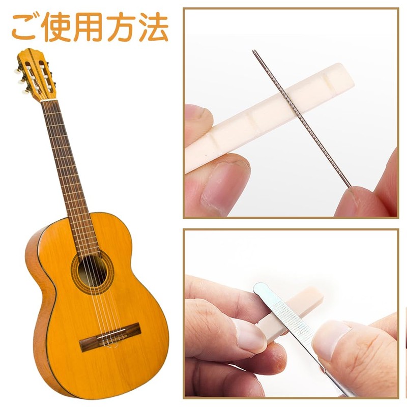 LIANHATA Guitar Nut File, String Groove Polishing Tool, 13 Round