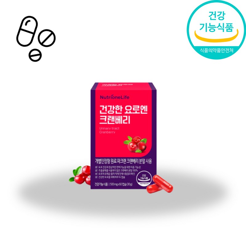 Nutrione Healthy Urinary Cranberry USA 60 tablets / 뉴트리원 건강한