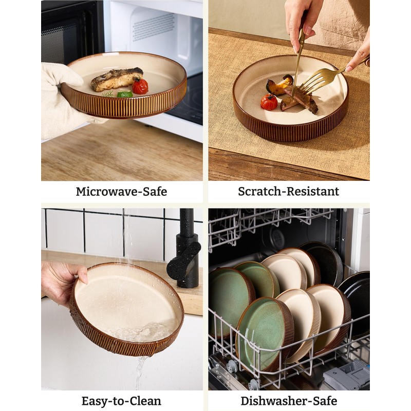 Star 7.5" Pasta Bowls Set of 4, Microwave & Dishwasher