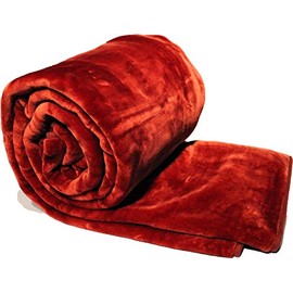 New Solaron Queen Size Solid Burgundy Korean Mink Blanket