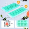 Humbee Ice Cube Tray, Soft Silicone Ice Tray with Lid,