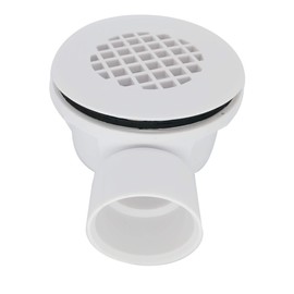 BlueVue 2.0" Replacement Shower Base Drain, PVC 2.0" Side Outlet Drain