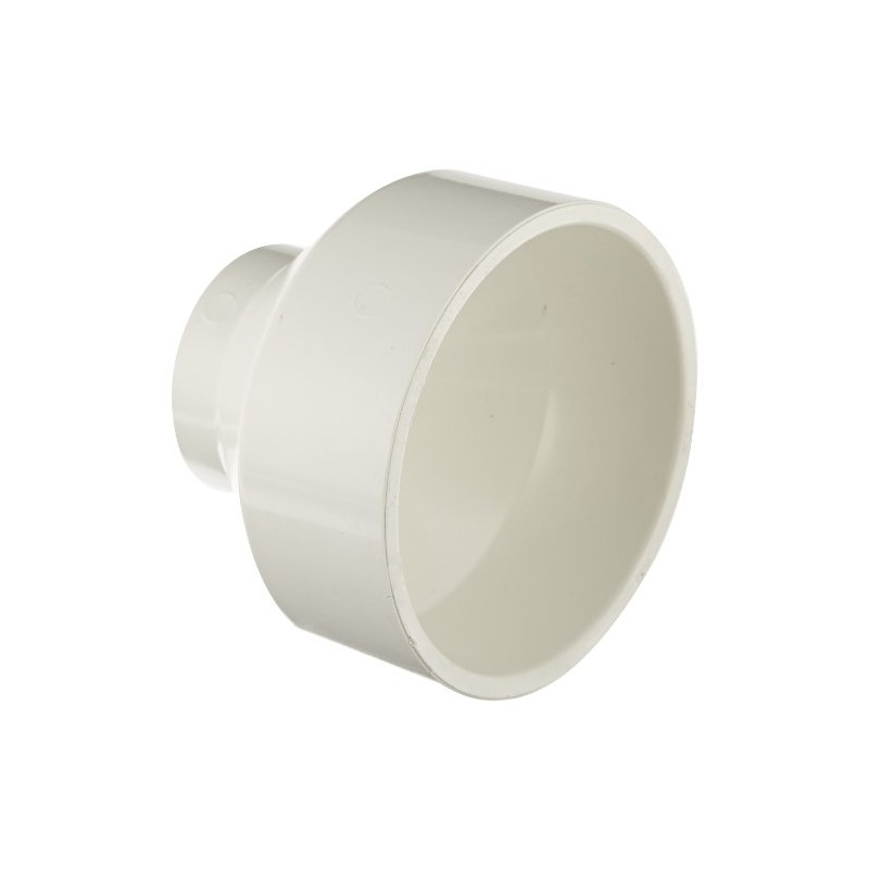 Spears P102 Series PVC DWV Pipe Fitting, Reducing Coupling, 4"