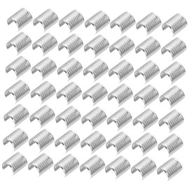 Anneome 100 Piezas Clip De Abierta Cordones De Cuero Abrazadera De Alambre Sujetador De Cuerda De Cuero Cinta De Oropel Abrazadera De Cuerda Planchar Manual Botones De Cierre