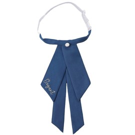 FYBownot Embroidery Uniform Accessories, Women's, Bowtie, Double Bowtie, Accessories, Uniform Ribbon, Hotel, Bank Employee, Stewardess, blue