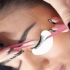 1Pcs Eyelash Tweezers, Nair Art Tweezers Straight and Curved Tip,