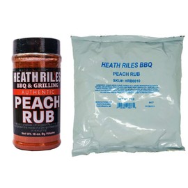 Heath Riles BBQ Peach Rub Combo with Refill Bag (1 Rub, 1 Refill Bag), Competition Winning Products from Pitmaster Heath Riles