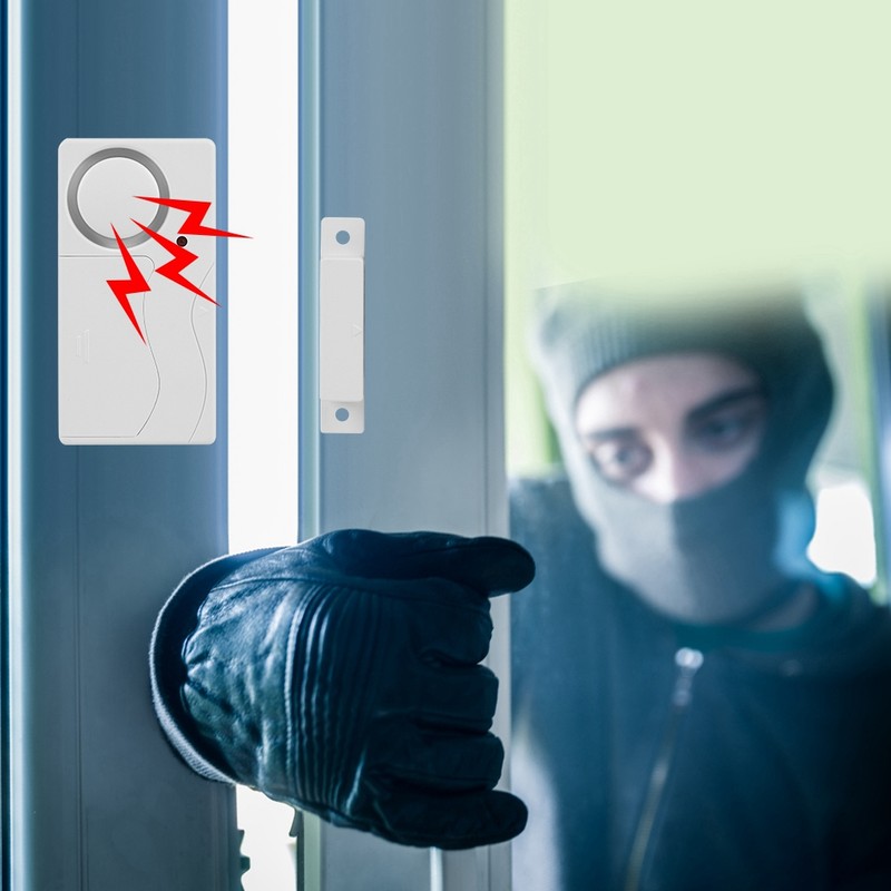 Wireless Door Burglar Alarm Security System Vibration Magnet Sensor Remote