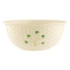 Belleek Shamrock Mixing Bowl - Handcrafted Fine Parian China Basketweave