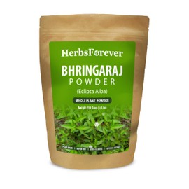 HerbsForever Bhringaraj Powder Eclipta Alba Hair Care Herb Natural Hair Conditioner Nourishes Hair Follicles Non GMO, Vegan 230 Gms