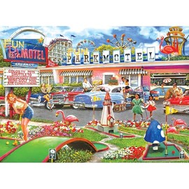 RoseArt - Back to The Past - Fun Park Motel - 1000 Piece Jigsaw Puzzle for Adults