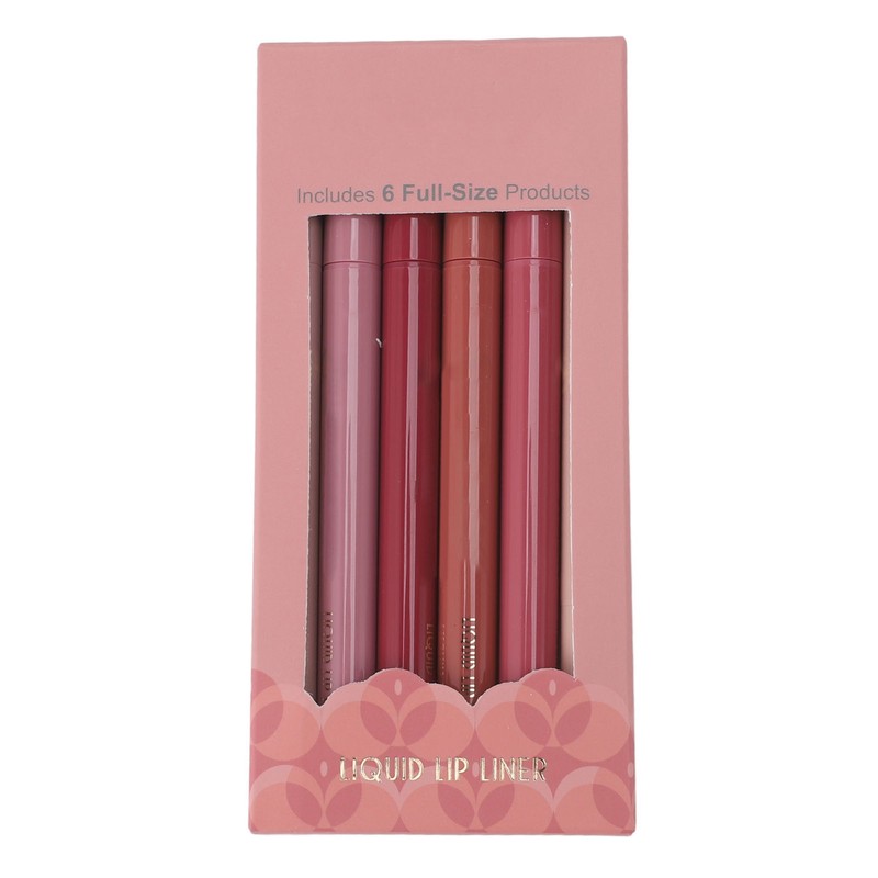 6 Colors Liquid Lip Liner Quick Drying Waterproof Long Lasting
