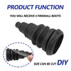 Icyhaws Firewall Boot Universal Rubber Grommets for Wire Bundles 3/8"