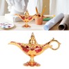 Zinc Alloy Retro Arabian Lamp Tabletop Exquisite Engraved Legend Wishing