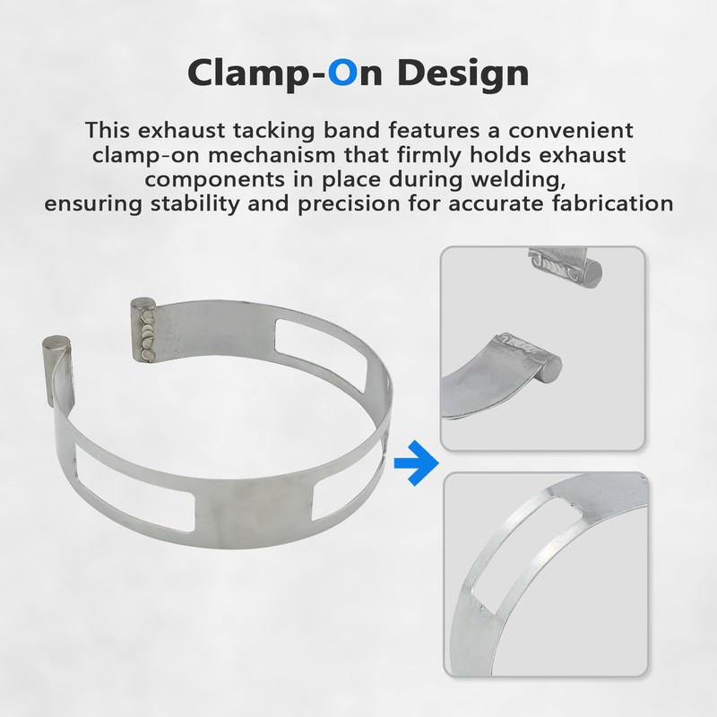 4 Inch (101.6MM) Stainless Steel Welding Tacking Band Clamp,Clamp-On Exhaust
