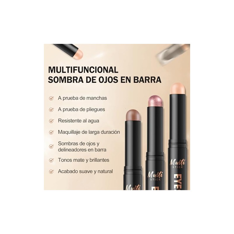 Erinde Sombra de Ojos Mate en Barra de Doble Punta,