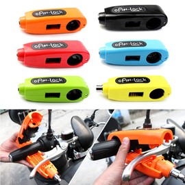 Motorcycle Scooter Bike Handlebar Throttle Grip -Theft Lock with 2 Keys Yellow