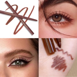 Waterproof Red Brown Gel Eyeliner Pencil – Long-Lasting & Smudge-Proof, Highly Pigmented, Smooth Glide, Ultra-Fine Tip, Easy to Use, Ideal for Natural or Bold Eye Looks, Travel-Friendly