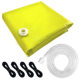 Leak Diverter Tarp with Hose 5' X 5' Roof Leak Diverter with Hose Heavy Duty Ceiling Water Leak Catcher