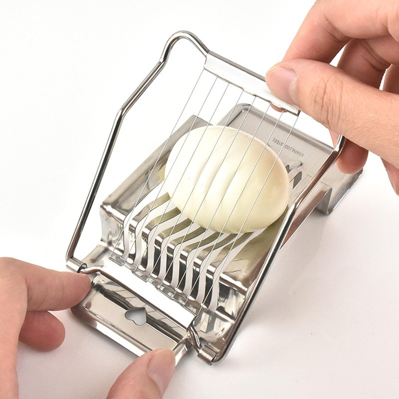 Eierschneider Edelstahl, Eischneidewerkzeug, Eierharfe, Eierpiekser, Kartoffelschneider, Wachteleierschere, Egg Slicer, Profi