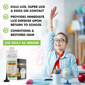 Head Hunters Natural Lice Products Wipeout Pro Head Lice Treatment Kit - Includes Nit Comb & Shampoo That Kills Eggs and Lice, for Kids and Adults for Nit Removal, 32oz