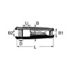 Kong 54406 Swivel Anchor Connector Stainless Steel for 8-12 mm
