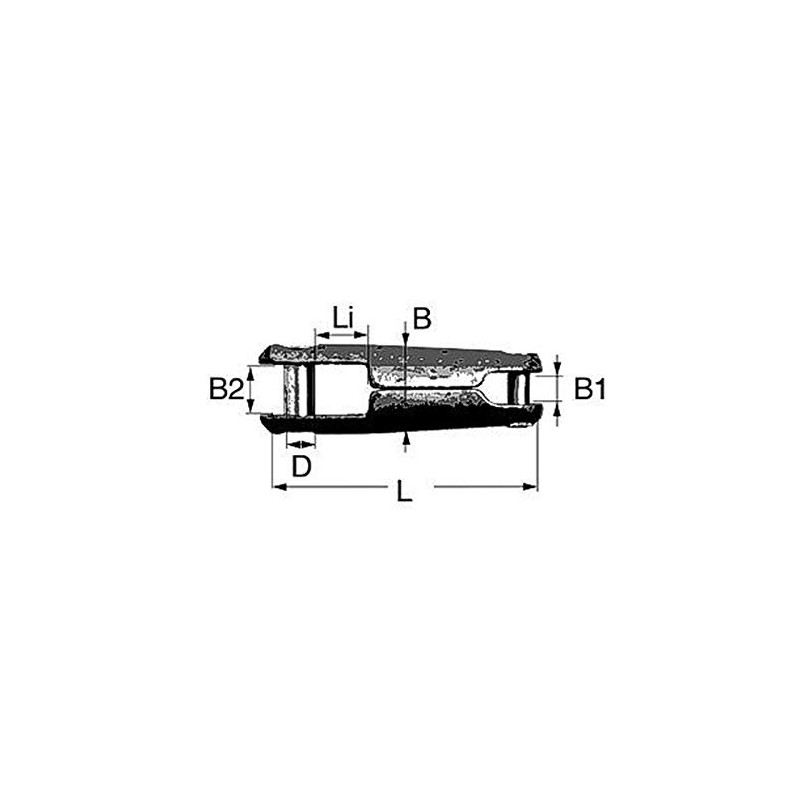 Kong 54406 Swivel Anchor Connector Stainless Steel for 8-12 mm