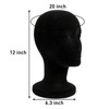 Foraineam 2 Pack Black Styrofoam Mannequin Head, 12 Inch Female