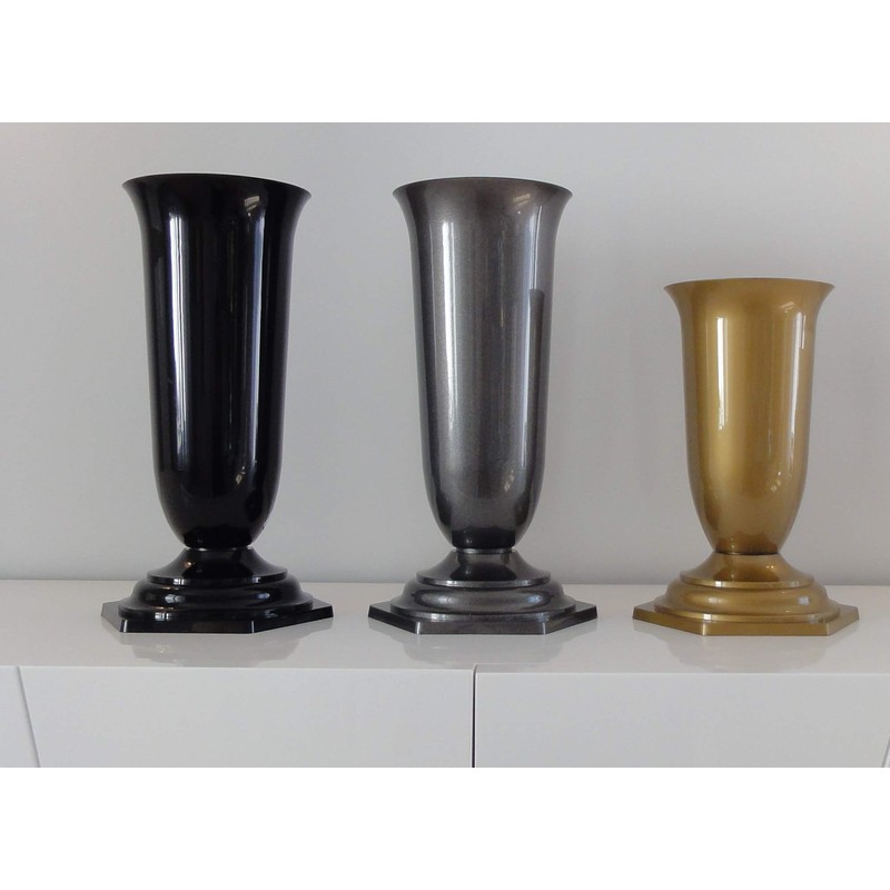 Tymar Grave Vase, Pack of 2, Cemetery Vase with Base,