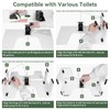 Foldable Bamboo Toilet Stool Squat Adjustable Heights for Adults and