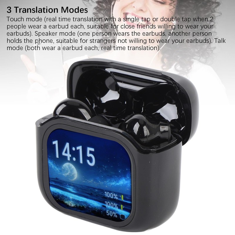 Bluetooth 5.4 Translator Earbuds with 140 Languages & IPX5 Water