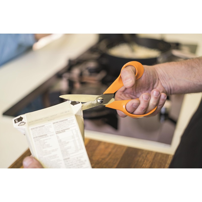 Fiskars Kitchen Scissors, Total Length: 18 cm, Steel/Synthetic Material, Classic,