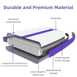 GONFLABLE 10ft Inflatable Air Gymnastics Mat Training Mats 4 Inches Thichness Tumbling Mat with Electric Pump Purple Air Tumbling Mat for Home Use/Training/Yoga/Outdoor/Water