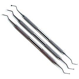 3 Pcs Superior Dental Excavator 125/126, 127/128, 129/130 Spoons 2.5, 2, 1.8mm Instrument