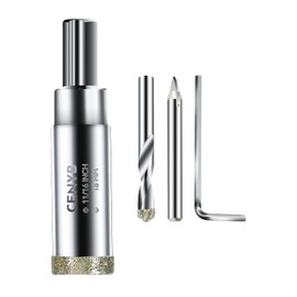 11/16inch | 18mm Diamond Hole Saw with Center Drill bit and Diamond-Coated Center Drill bit for Ceramic Glass Marble Fiberglass Granite and Porcelain Tiles by CENYB